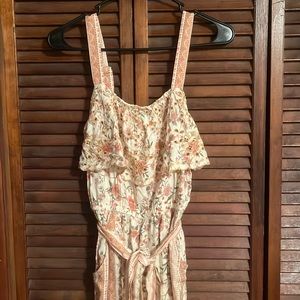 American eagle floral jumpsuit with adjustable straps